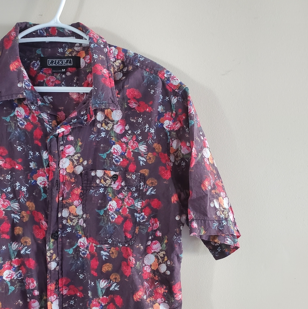 Men's floral button down